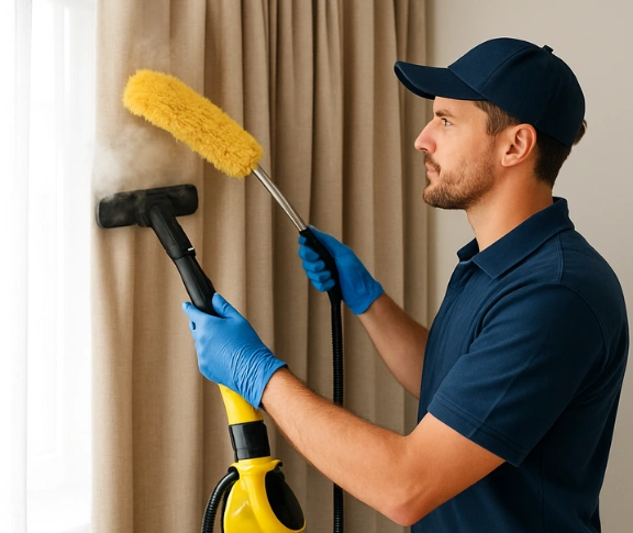 Trusted drapes cleaning technician Matty Curtain Cleaning stafford-heights QLD
