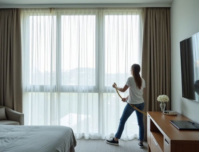Stafford Heights Sheer Curtain Cleaning